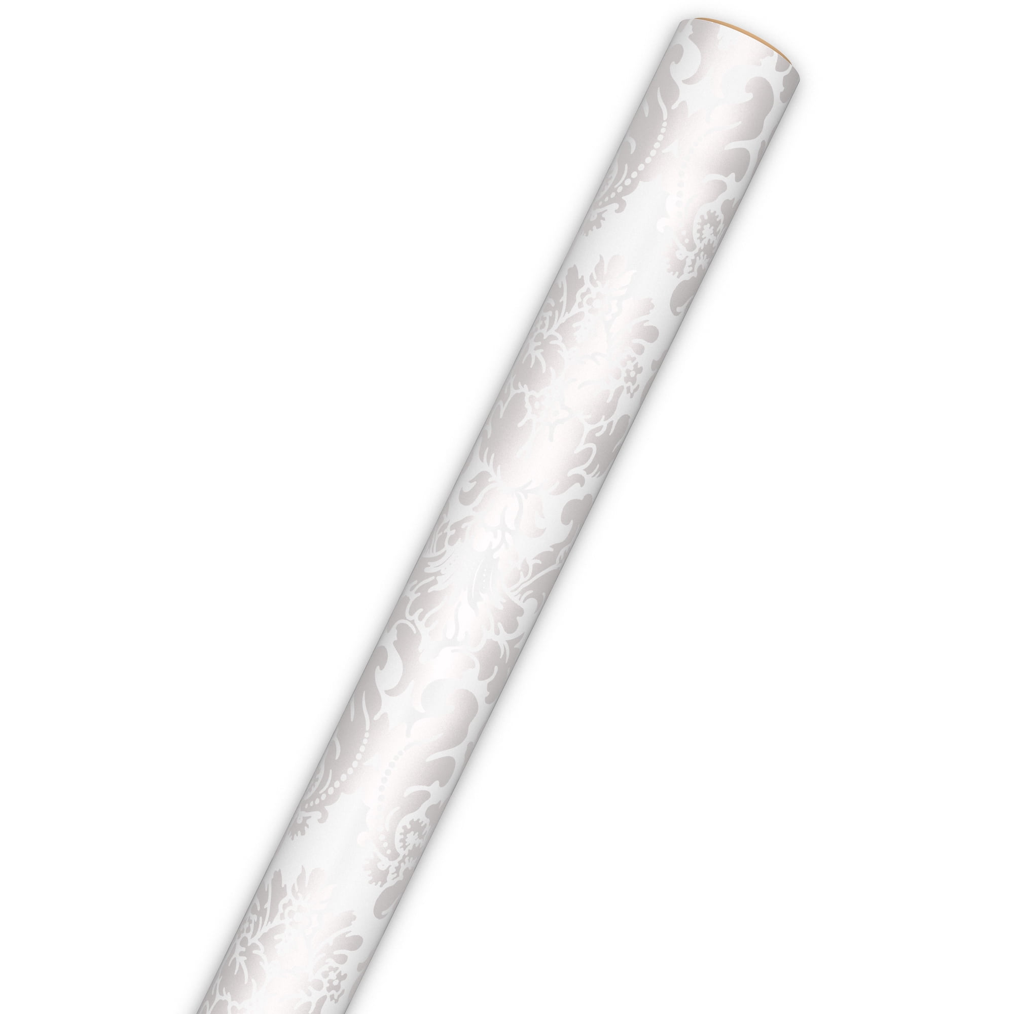 Hallmark Wrapping Paper with Cut Lines on Reverse, Damask (25 sq. ft.)