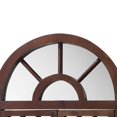 thumbnail image 2 of Benzara BM241158 Mirror with Arched Window Pane Design & Wooden Frame, Brown, 2 of 5