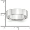 thumbnail image 3 of 10K White Gold 10Kw 6mm Ltw Flat Band Size 8.5 Made In United States 1wfll060-8.5, 3 of 5