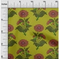 thumbnail image 1 of oneOone Viscose Jersey Lime Green Fabric Floral Block Craft Projects Decor Fabric Printed By The Yard 60 Inch Wide, 1 of 5