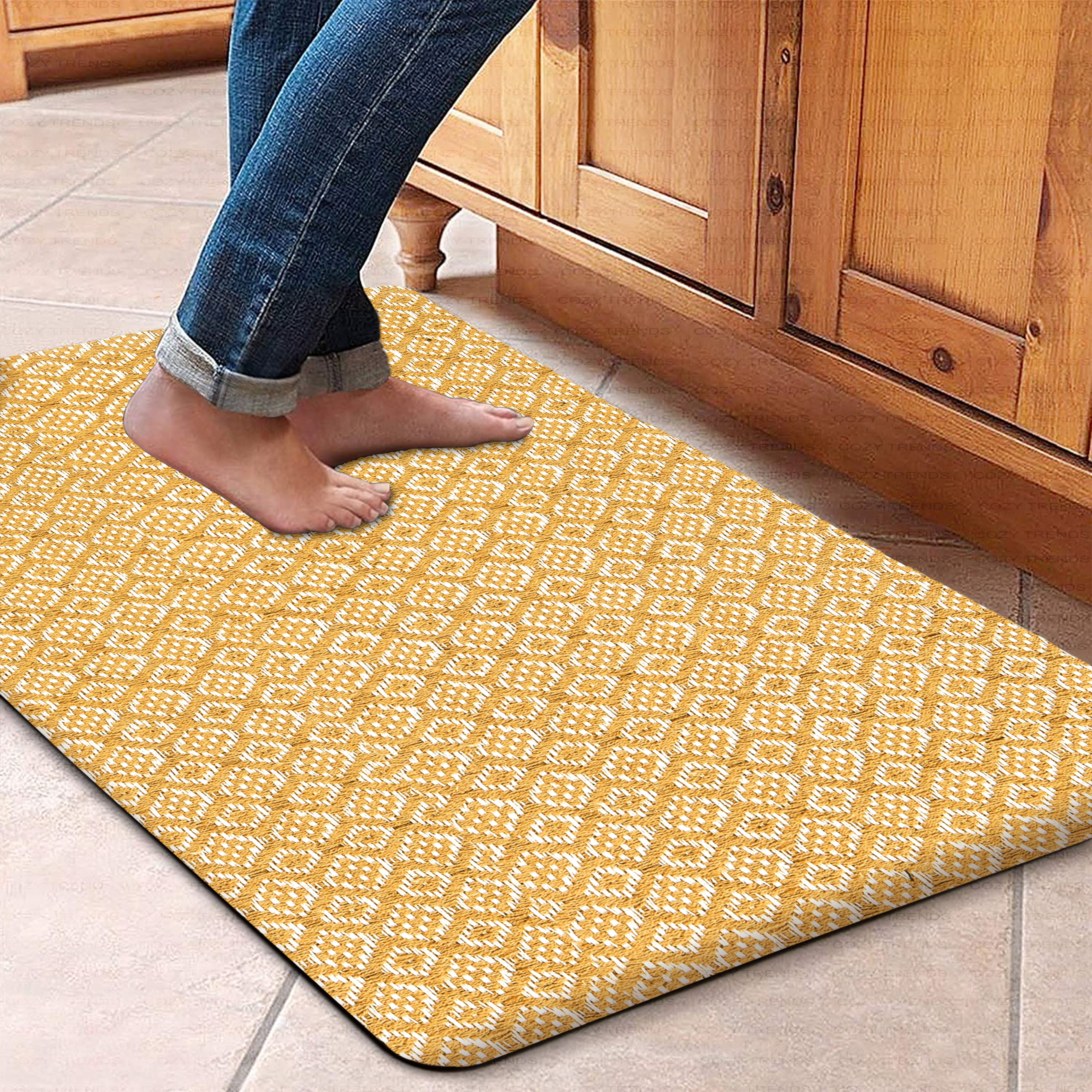 Kitchen Mat, WeGuard 16×24 Anti Fatigue Floor Mat, Waterproof Kitchen  Rugs and Non-Slip Memory Foam Padded Comfort Standing Mat for Kitchen,  Home