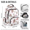 thumbnail image 5 of Pzuqiu Pink Horse Bow School Backpacks 17 Inch Large Capacity Kids Teenagers Schoolbags Bookbags Casual Travel Daypack with Front Zipper Breathable Teen Girls Backpack, 5 of 7