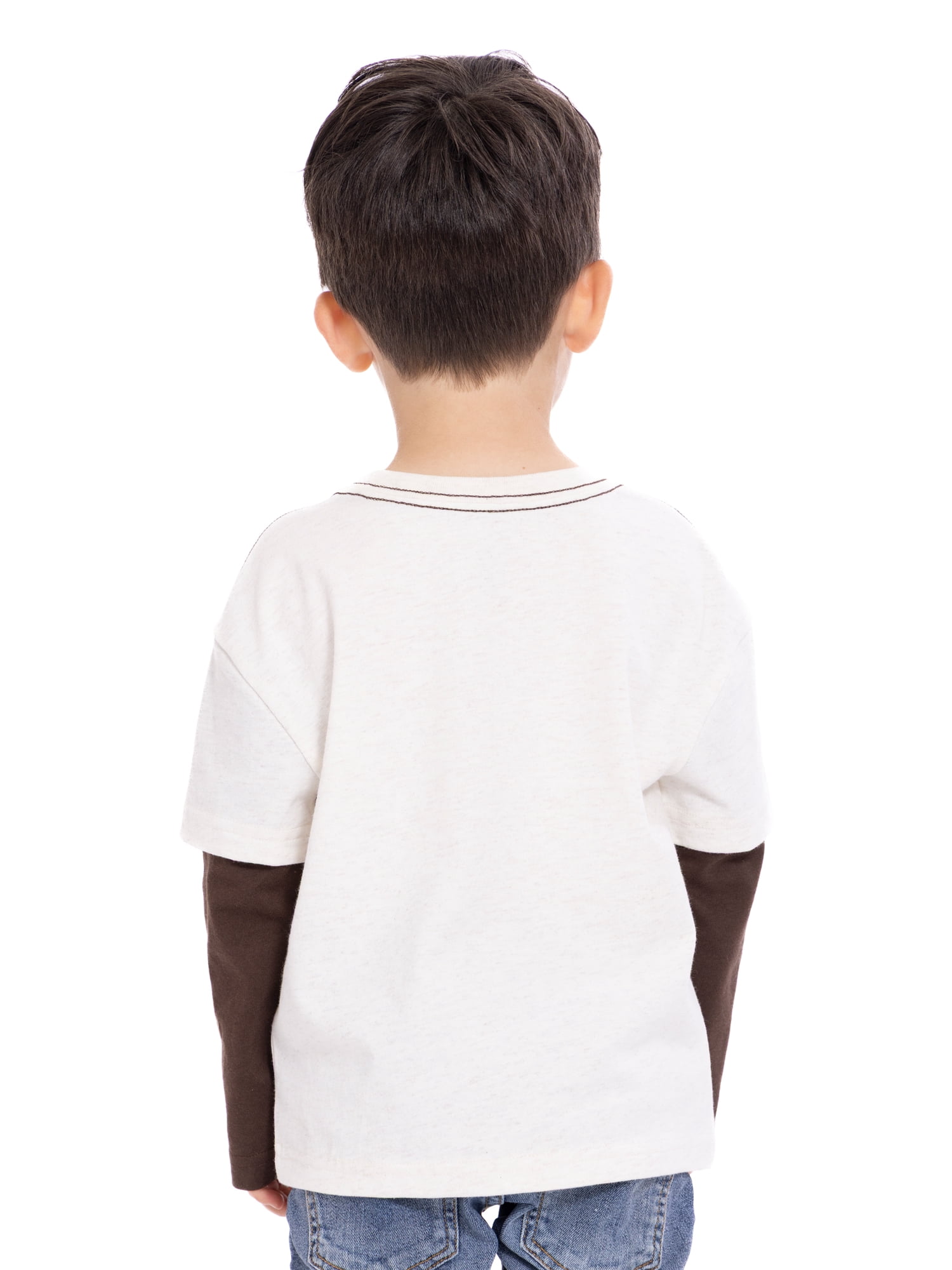 Wonder Nation Toddler Boys Hangdown Graphic Tee with Long Sleeves, Sizes 12M-5T