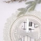 thumbnail image 4 of Felputo de mesa de PVC para copos de nieve de Navidad | Redondo 14,9 pulgadas x 14,9 pulgadas | Mantel individual impermeable resistente al calor | Rojo Plata Oro | Decoración navideña resistente a, 4 of 6