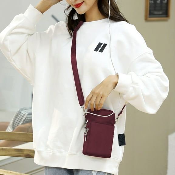 Generic Fashion Small Crossbody Bag for Women Waterproof Cell Phone Gym Bags Multi Pocket Outdoor Sling Lightweight Purse Wallet