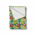 thumbnail image 2 of Colorful Soft Flannel Fleece Blanket, Various Different Flowers Flourishing with Lively Colors Vintage Effect Art Print, Cozy Plush for Indoor and Outdoor Use, 60" x 80", Multicolor, by Ambesonne, 2 of 6