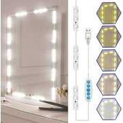 selfila Led Vanity Mirror Lights Kit, 5 Color Hollywood Style Vanity Make Up Light, 11ft with Dimmable Color and Brightness Lighting Fixture Strip for Table & Bathroom Mirror, Mirror Not Included