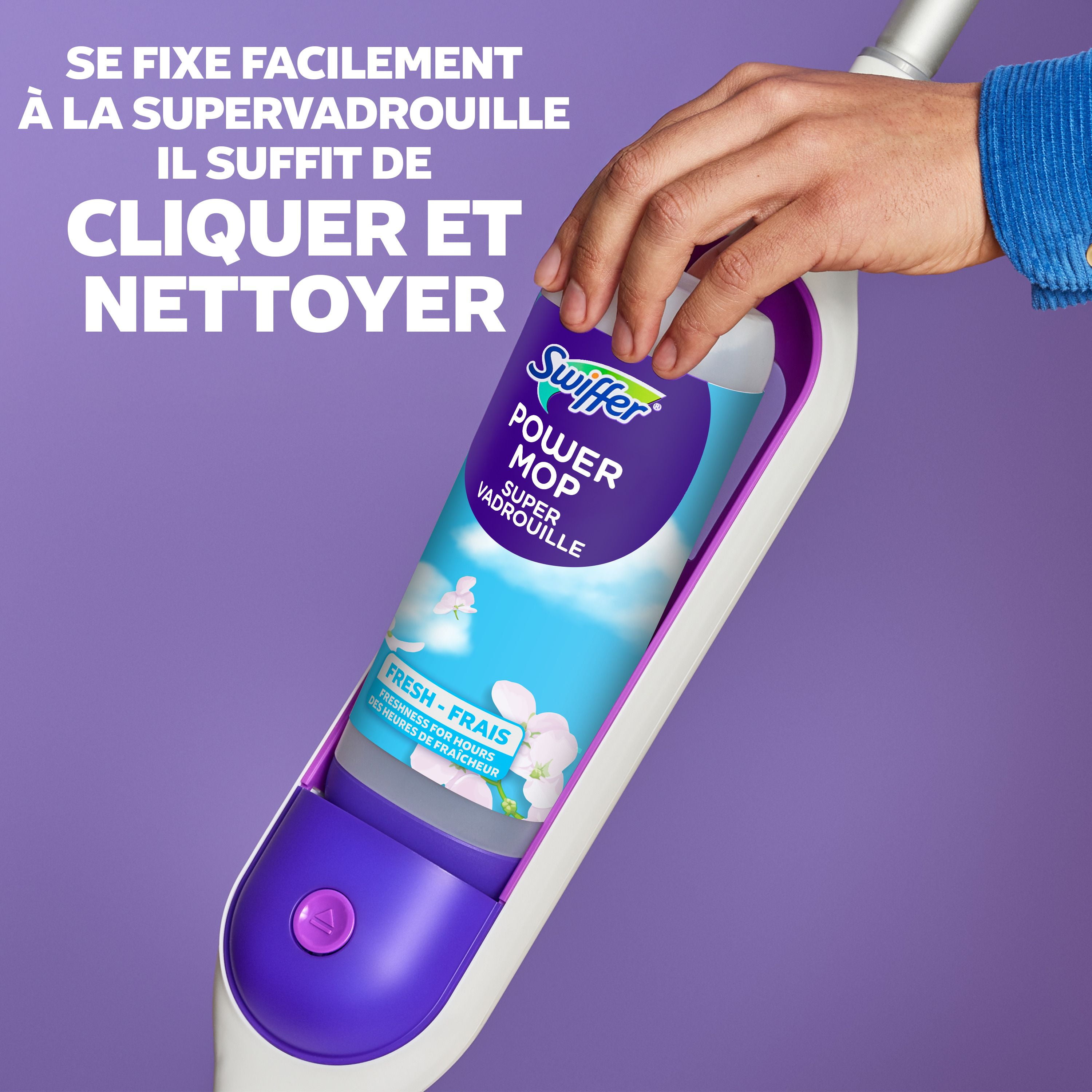 Swiffer Power Mop Refill Pack, Tile, Laminate, Wood, Floor Cleaner, 5 Pads + 1 Fresh Solution, 0 Kit