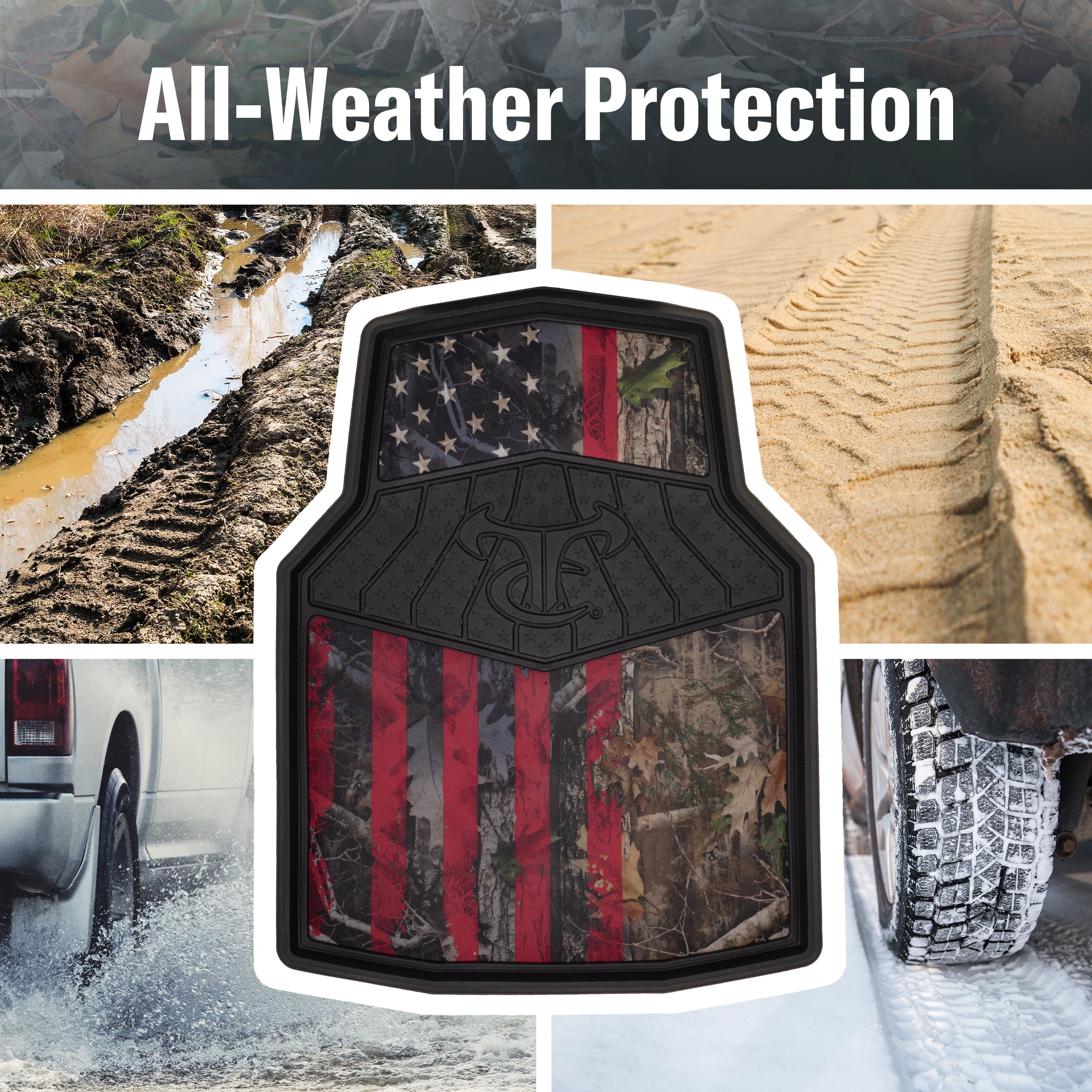 TrueTimber 4-Piece Kanati Freedom No-Trim Floor Mats, 79942WDC
