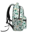 thumbnail image 3 of Easygdp Floral In Teal Mochila Ergonómica Versátil para Laptop - Múltiples Bolsillos, Correas Ajustables, Unisex para Escuela, Viajes y Actividades al Aire Libre-One Size, 3 of 5