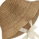 thumbnail image 4 of Sombrero de bebé con correa de cadena de encaje, plegable, para playa, para niña, sombrero Panamá para niña Caqui 52cm, 4 of 4