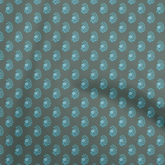 oneOone Cotton Silk Olive Green Fabric Block Diy Clothing Quilting Fabric Print Fabric By Yard 42 Inch Wide-5C