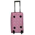 thumbnail image 4 of CalBags Classic Prints 21-Inch Carry-On Rolling Duffel Bag - Fuchsia White Greek Key, 4 of 6