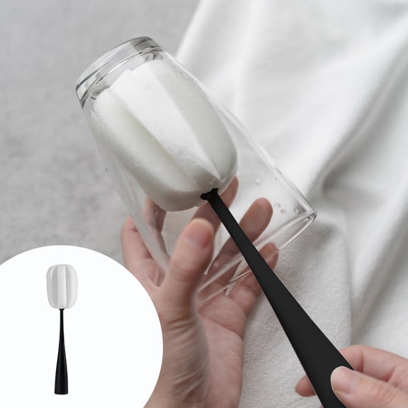CheAAlet Glass Cup Sponges Brushes 1 Pc Scrubbers for Cleaning Dishes, Bottles, Mugs, Long-Handle