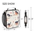 thumbnail image 5 of Square Lunch Bag 10.5*3.5*9.5 Inches Cooler Bag Lunch Bag Insulation Portable Durable Fashion Little Black Bird Christmas, 5 of 6