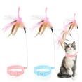 thumbnail image 5 of Pet Supplies Adjustable Cat Feather Neck Collar Toy 2Pcs Interactive Wand for Indoor Cats Funny Self Playing Toys for Small Animals, 5 of 8