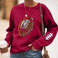 thumbnail image 2 of Frostluinai Game Day Sweatshirt Women Crew Neck Long Sleeve Football Pullover Tops Funny Graphic Sweat Shirts Womens Sweatshirts, 2 of 6