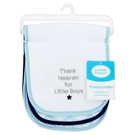 - Luvable Friends Baby Boy and Girl Burp Cloths, 3-Pack