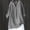Grey, variant on Ladies Shirts Summer Top for Women Tops Casual Loose Button-Down Blouse for Everyday Wear with Long Sleeves and Solid Color Coffee S