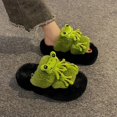 thumbnail image 1 of Zapatillas de mujer de algodón con forma de gato, antideslizantes, cálidas, para el hogar, para exteriores e interiores, 24,5 cm, 1 of 1