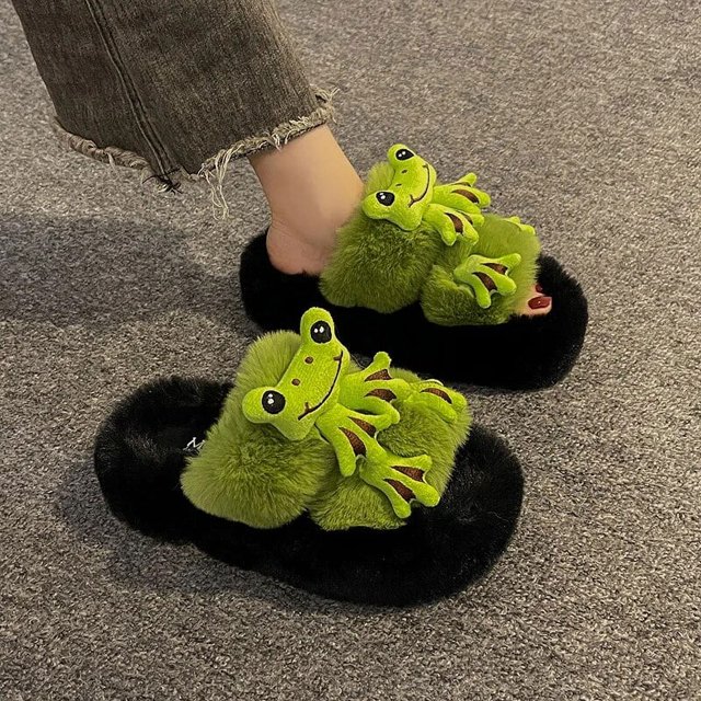 Zapatillas de mujer de algodón con forma de gato, antideslizantes, cálidas, para el hogar, para exteriores e interiores, 24,5 cm
