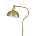thumbnail image 2 of 60 Inch Metal Curved Floor Lamp, Adjustable Dome Shade, Brass, 2 of 4