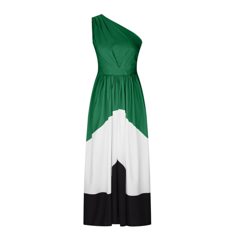 green emerald velvet dress Olympia Asymmetrical Pleated Maxi Dress L / Olive Green main image 0