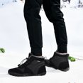 thumbnail image 4 of Botas Nieve Forradas Piel Botas Senderismo Felpa Acogedoras Mujeres Hombres para El Invierno (Negro 41), 4 of 9