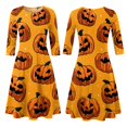 thumbnail image 5 of Womens Halloween Dress Pumpkin Skeleton Ghost Funny Scary Quick-Dry Lightweight Retro Halloween Clothing, 5 of 7