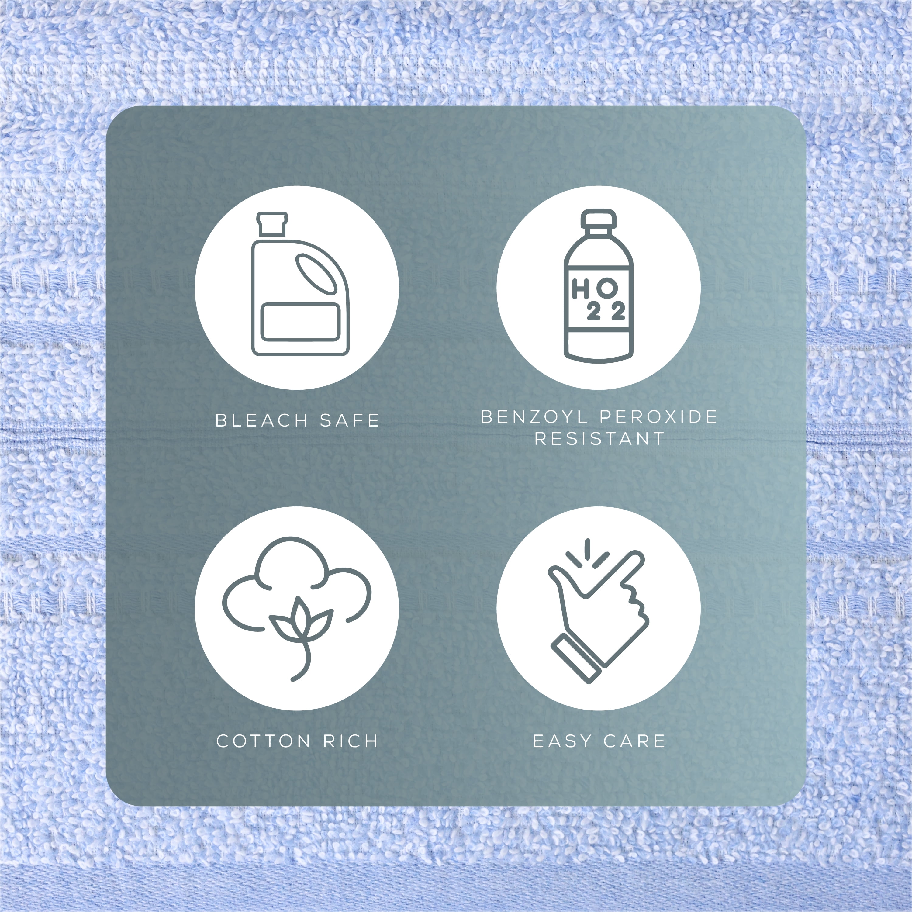 True Hue Bath Towel , Blue