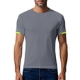thumbnail image 5 of Mens Shirts, Awwp Mens Workout T-Shirts Quick Drying Athletic Short Sleeve Crew Neck Running Gym Tee Tops Grey XL, 5 of 9