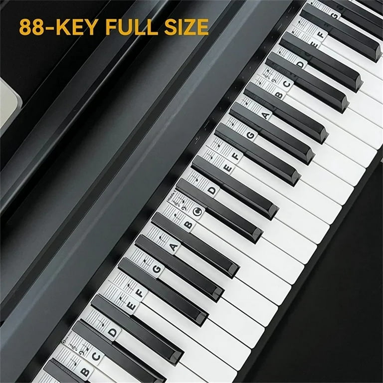 Removable Piano Keyboard Note Labels 88-Key Full Size, Made Of Silicone, Piano  Notes Guide For Beginner,No Need Stickers, Reusable 