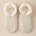 thumbnail image 2 of QUOTAY Lined Slipper Socks for Women Thick Warm Indoor Footwear with Grip Cozy Floor Socks Non Shedding Booties 01_Light Gray，One Size, 2 of 6