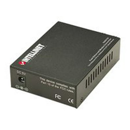 Intellinet Network Solutions Fast Ethernet RJ45 to ST, Multi-Mode, 1.24 miles (2 km) Media Converter - 10/100Base-TX to 100Base-FX