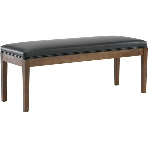 Upholstered Entryway Bench Farmhouse Shoe Benches for Hallway Porch Bedroom Bench for End of Bed Dining Bench for Dining Table Dining Room Kitchen Window with Wood Legs, Linen, Charcoal