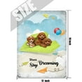thumbnail image 5 of Inspirational Wall Art -Never Stop Dreaming,Poodles Dog Vintage Tin Sign- Balloon Decor - Paper Airplane Motivational Poster Gifts for Kids Bedroom Bathroom Classroom Rustic Wall Sign 12x16 Inch, 5 of 7