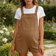 thumbnail image 2 of MEZZALL Solid Color Women Maternity Romper For Summer Pregnancy Adjustable Waistband Stretchy Comfy Casual Breathable Soft Shorts Stylish Pregnant Shorts, 2 of 3