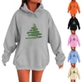 thumbnail image 5 of Oversized Hoodies for Women Drawstring Hoodie Loose Preppy Sweatshirt with Pocket Womens Pullover, 5 of 8