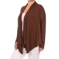 thumbnail image 3 of Women's Plus Size Casual Long Sleeve Draped Open Cardigan XL-4XL, 3 of 6