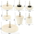 thumbnail image 4 of PENGXIANG 7Pcs Waffle Buffer Compound Waxing Polishing Wheel Tool Sponge Pad Drill Adapter Kit For Auto Car Polisher  Heavy Cut Pads  Woolen Pads  Waffle Pads, 4 of 6