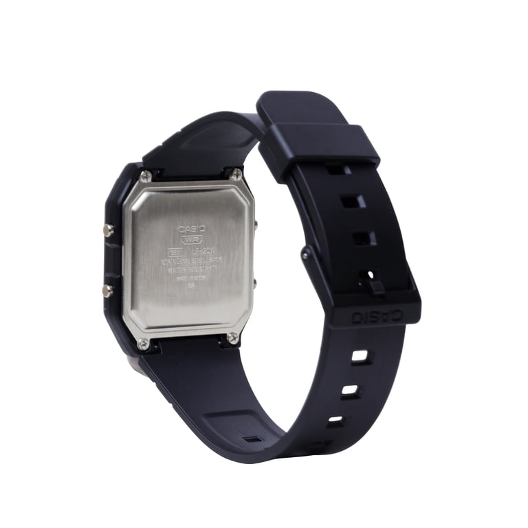 Casio LF20W-1A Digital Analogue World Time Alarm Stopwatch Black Retro Look LF20W-1A | Casio Digital Watch | Stylish and Resilient | Casio main image 2