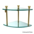 thumbnail image 3 of Two Tier Corner Glass Shelf - Polished Nickel, 3 of 5