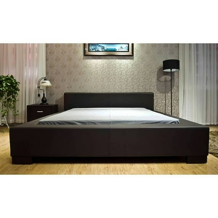 Greatime B1142 Modern Platform Bed, California King, Dark Brown