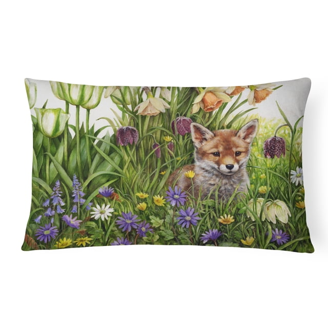 Carolines Treasures CDCO0464PW1216 April Fox by Debbie Cook Fabric Decorative Pillow