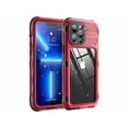 thumbnail image 1 of iPhone 13 Pro Max 6.7 inch Waterproof Metal Case - Built-in [Screen Protector][15FT Military Grade Shockproof][IP68 Water Proof], Full Body Aluminum Protective Dropproof Cover Red, 1 of 7