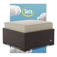 thumbnail image 1 of Serta Laguna Wicker Patio Ottoman in Brown, 1 of 8
