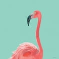 thumbnail image 2 of Stellar Design Studio 26x26 White Modern Wood Framed Museum Art Print Titled - Flamingo, 2 of 4