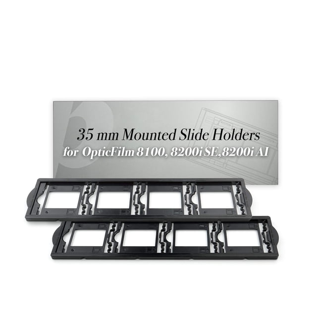 Plustek 2 x 35 mm Mounted Slide Holders (Positive), for OpticFilm 72~83 Series use only (8100 & 8200i & 8300i)