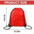 thumbnail image 3 of TELOLY 2Pcs Drawstring Backpack Wide Storage Drawstring Bags Ultra-Portable Length-Adjustable Straps Draw String Back Bag Style6 Black, 3 of 5