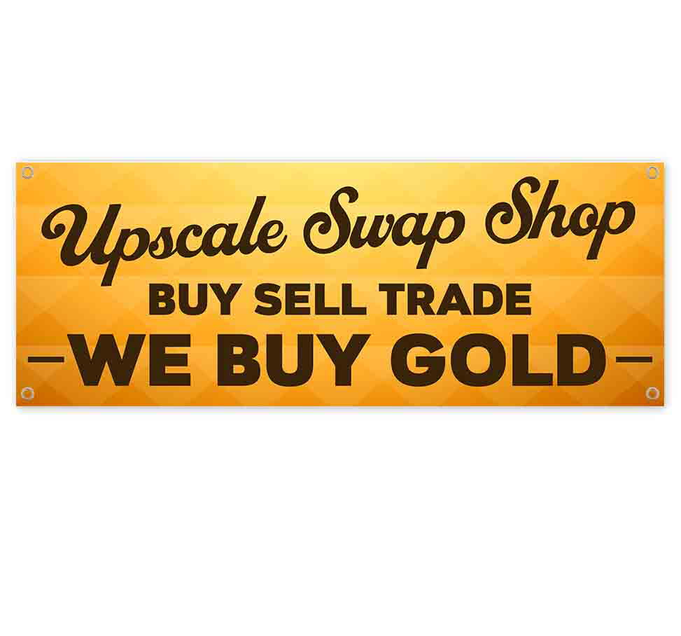 Sale 12x8 Classic Gold Heavy-Duty Outdoor Vinyl Banner CGSignLab